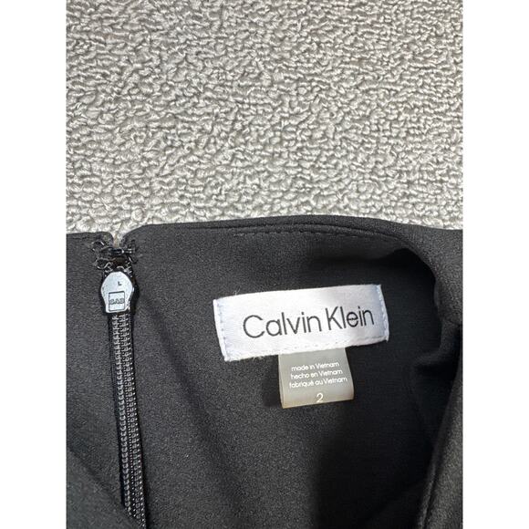 NWT Calvin Klein Dress Career Sleeveless Black Cocktail Evening Size 2 - Picture 4 of 7